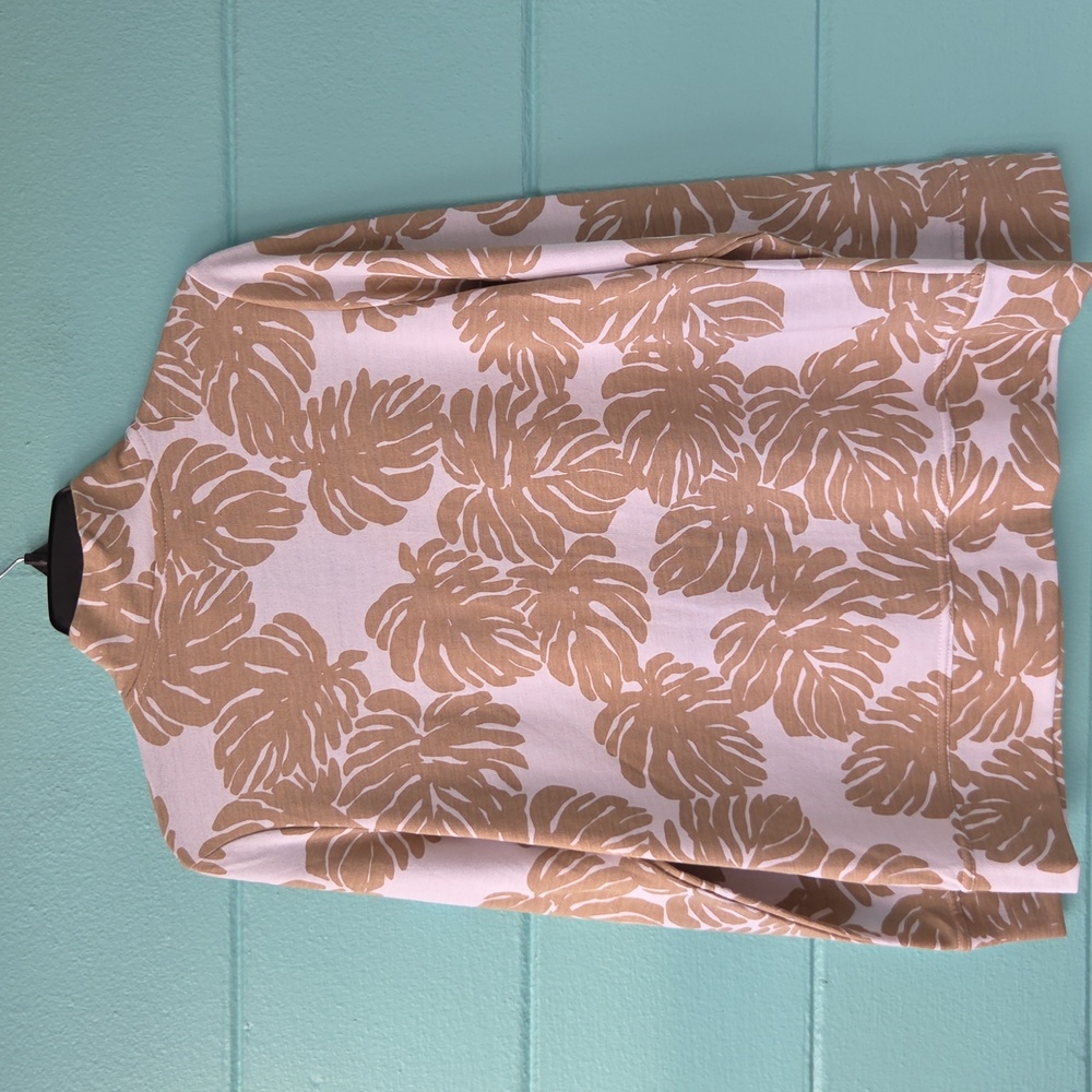 NWT "Weekend Routine" Ladies Leaf Print Zip-Up Jacket Size Small - Picture 6 of 6